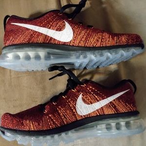 NIKE FLYKNIT MAX Black Red Bright Citrus Summit
